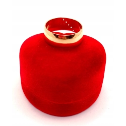 Złota obrączka z Cyrkoniami szeroka PR.583 W:5,07gr R.19 InterSKLEP