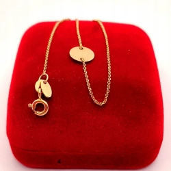 Złota bransoletka celebrytka z kółkiem PR.585 W:0,88gr Dł.18cm InterSKLEP