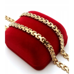 Złoty łańcuszek naszyjnik YES Pr.333 W:13,95gr Dł:50cm szer:5mm