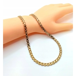 Złoty łańcuszek naszyjnik YES Pr.333 W:13,95gr Dł:50cm szer:5mm