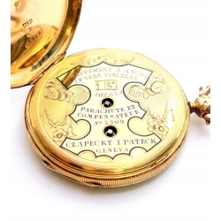 Złoty zegarek kieszonkowy Czapecki i Pateck Pr.750 W:53gr XIX WIEK