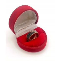 Złoty pierścionek obrączka z cyrkoniami Pr.375 W:3,72gr Roz.14