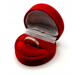 Złoty pierścionek obrączka z cyrkoniami Pr.585 W:2,73gr Roz.11