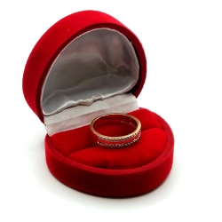 Złoty pierścionek obrączka z cyrkoniami Pr.585 W:2,73gr Roz.11