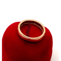 Złoty pierścionek obrączka z cyrkoniami Pr.585 W:2,73gr Roz.11