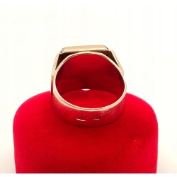 Złoty sygnet męski z Agatem PR.583 W:16,12gr R.25 InterSKLEP