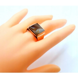 Złoty sygnet męski z Agatem PR.583 W:16,12gr R.25 InterSKLEP