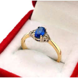 Złoty pierścionek z Cyrkoniami PR.585 W:1,98gr R.11 InterSKLEP