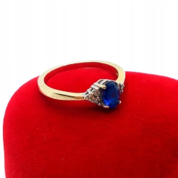 Złoty pierścionek z Cyrkoniami PR.585 W:1,98gr R.11 InterSKLEP