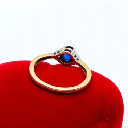 Złoty pierścionek z Cyrkoniami PR.585 W:1,98gr R.11 InterSKLEP