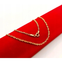 Złoty łańcuszek Kręcony PR.585 W:1,31gr Dł.46,5cm InterSKLEP