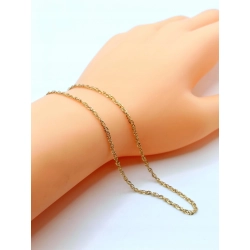 Złoty łańcuszek Kręcony PR.585 W:1,31gr Dł.46,5cm InterSKLEP