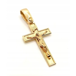 Złota zawieszka Krzyż z Chrystusem PR.585 W:9,52gr InterSKLEP