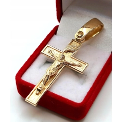 Złota zawieszka Krzyż z Chrystusem PR.585 W:9,52gr InterSKLEP