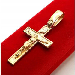 Złota zawieszka Krzyż z Chrystusem PR.585 W:9,52gr InterSKLEP