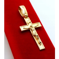 Złota zawieszka Krzyż z Chrystusem PR.585 W:9,52gr InterSKLEP