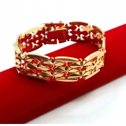 Złota bransoletka szeroka PR.750 W:30,60gr Dł.19,5cm InterSKLEP