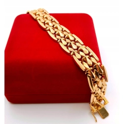 Złota bransoletka szeroka PR.750 W:30,60gr Dł.19,5cm InterSKLEP