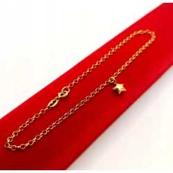 Złota bransoletka z Gwiazdką PR.750 W:3,04gr Dł.25,5cm InterSKLEP