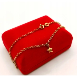 Złota bransoletka z Gwiazdką PR.750 W:3,04gr Dł.25,5cm InterSKLEP