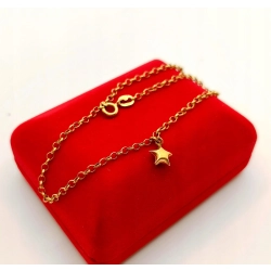 Złota bransoletka z Gwiazdką PR.750 W:3,04gr Dł.25,5cm InterSKLEP