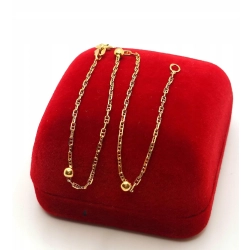 Złota bransoletka z kulkami PR.585 W:1,38gr Dł.22,5cm InterSKLEP