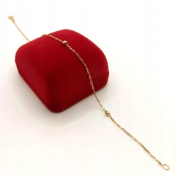 Złota bransoletka z kulkami PR.585 W:1,38gr Dł.22,5cm InterSKLEP