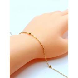 Złota bransoletka z kulkami PR.585 W:1,38gr Dł.22,5cm InterSKLEP