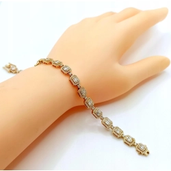 Złota bransoletka brylanty i diamenty PR.750 W:14,46gr Dł.17,5cm InterSKLEP