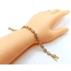 Złota bransoletka brylanty i diamenty PR.750 W:14,46gr Dł.17,5cm InterSKLEP
