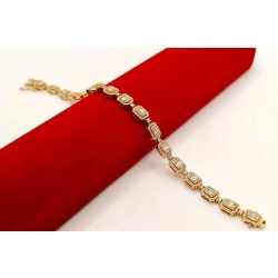 Złota bransoletka brylanty i diamenty PR.750 W:14,46gr Dł.17,5cm InterSKLEP