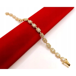 Złota bransoletka brylanty i diamenty PR.750 W:14,46gr Dł.17,5cm InterSKLEP