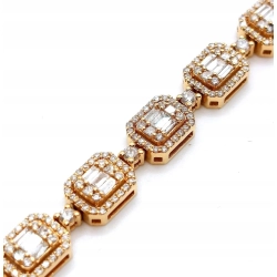Złota bransoletka brylanty i diamenty PR.750 W:14,46gr Dł.17,5cm InterSKLEP