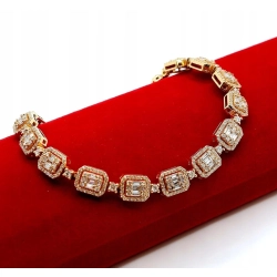 Złota bransoletka brylanty i diamenty PR.750 W:14,46gr Dł.17,5cm InterSKLEP