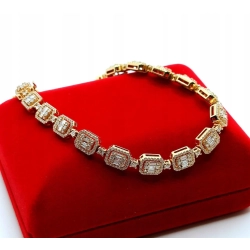 Złota bransoletka brylanty i diamenty PR.750 W:14,46gr Dł.17,5cm InterSKLEP