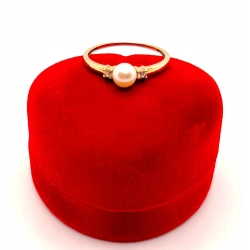 Złoty pierścionek z Perłą PR.333 W:1,16gr R.19 InterSKLEP