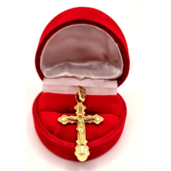 Złota zawieszka Krzyż z Chrystusem PR.583 W:3,03gr InterSKLEP
