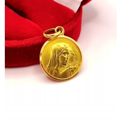 Złota zawieszka medalik z Maryją PR.750 W:2,88gr InterSKLEP