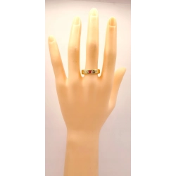 Złota obrączka z Cyrkoniami PR.585 W:5,36gr R.21 InterSKLEP