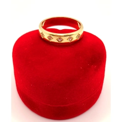 Złota obrączka z Cyrkoniami PR.585 W:5,36gr R.21 InterSKLEP