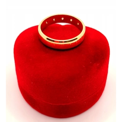 Złota obrączka z Cyrkoniami PR.585 W:5,36gr R.21 InterSKLEP