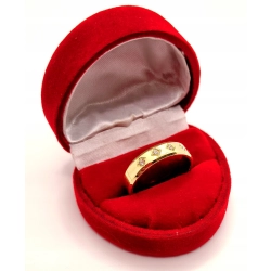 Złota obrączka z Cyrkoniami PR.585 W:5,36gr R.21 InterSKLEP