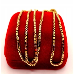 Złoty łańcuszek Kostka PR.585 W:10gr Dł.51cm InterSKLEP