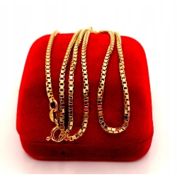 Złoty łańcuszek Kostka PR.585 W:10gr Dł.51cm InterSKLEP