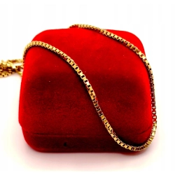 Złoty łańcuszek Kostka PR.585 W:10gr Dł.51cm InterSKLEP