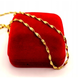 Złoty łańcuszek Singapur PR.585 W:3,80gr Dł.45,5cm InterSKLEP