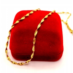 Złoty łańcuszek Singapur PR.585 W:3,80gr Dł.45,5cm InterSKLEP