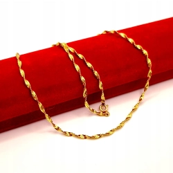 Złoty łańcuszek Singapur PR.585 W:3,80gr Dł.45,5cm InterSKLEP