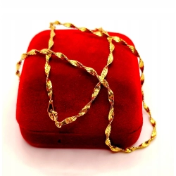 Złoty łańcuszek Singapur PR.585 W:3,80gr Dł.45,5cm InterSKLEP