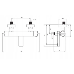 Deante Bateria wannowa termostatyczna BCH 01BT